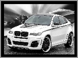 Czerwone, Chmury, BMW X6, Zaciski